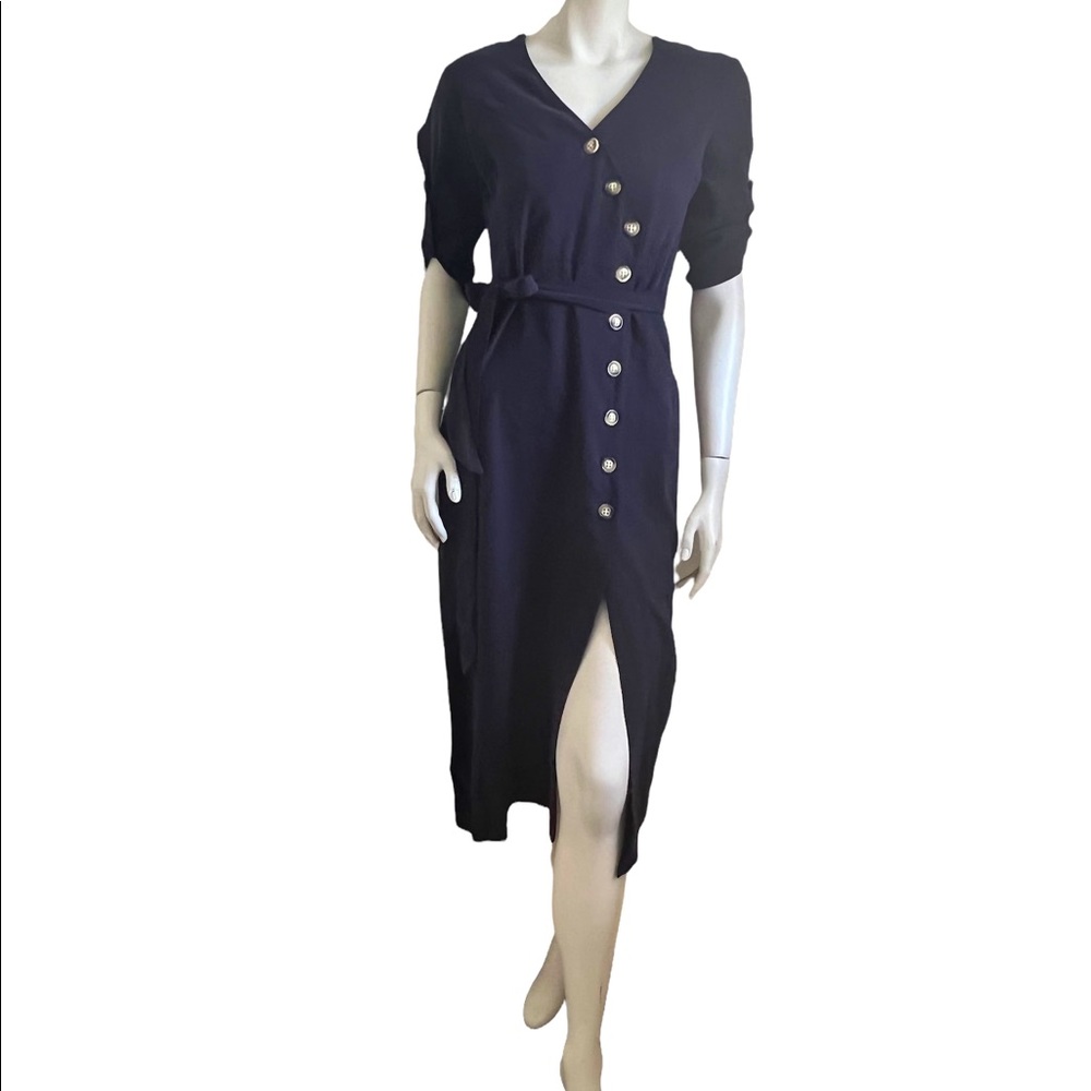 {Zara} NWT TRF Button Front Midi Length Dress XS - Picture 3 of 10
